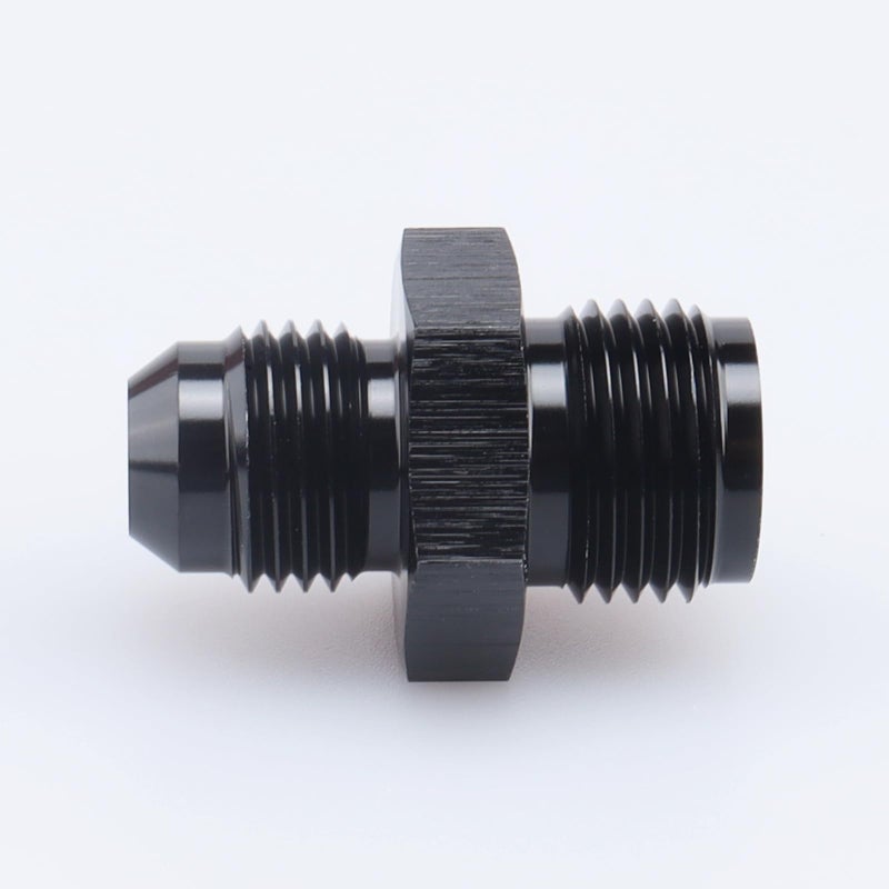 AC PERFORMANCE Male Inverted Seat 1/2 x 20 Thread to -6 AN Flare Adapter Straight Aluminum Black - Image 2